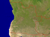 Angola Satellit + Grenzen 1600x1200